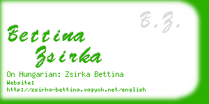 bettina zsirka business card